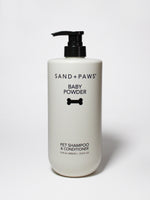 Sand + Paws Pet Shampoo & Conditioner - Baby Powder