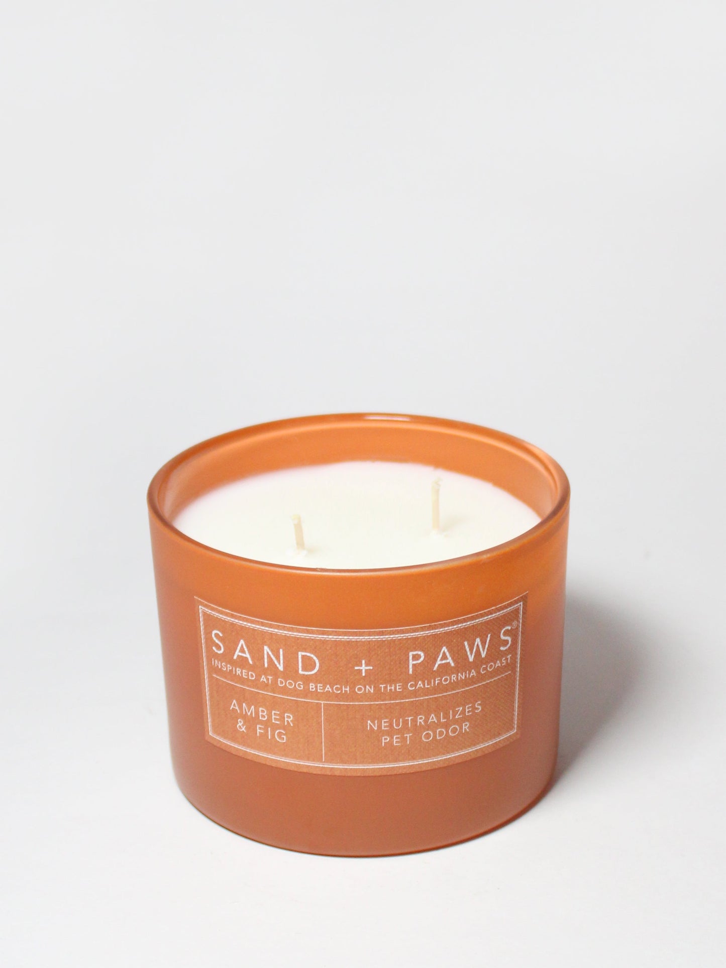 Sand + Paws Amber & Fig 12 oz scented candle