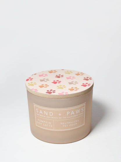 Sand + Paws Pumpkin Soy Latte 12 oz scented candle