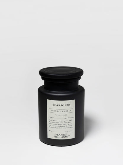 Teakwood 12 oz scented candle